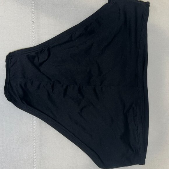 La Blanca Island Goddess Mid-Waist Sash Band Bottom in Black Size 8 - Picture 4 of 6